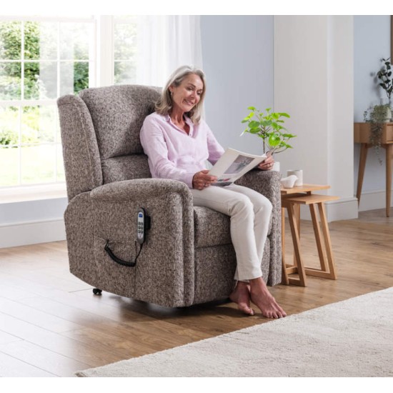 Farndon Standard Single Motor Riser Recliner - ZERO RATE VAT - 5 Year Guardsman Furniture Protection Included For Free!